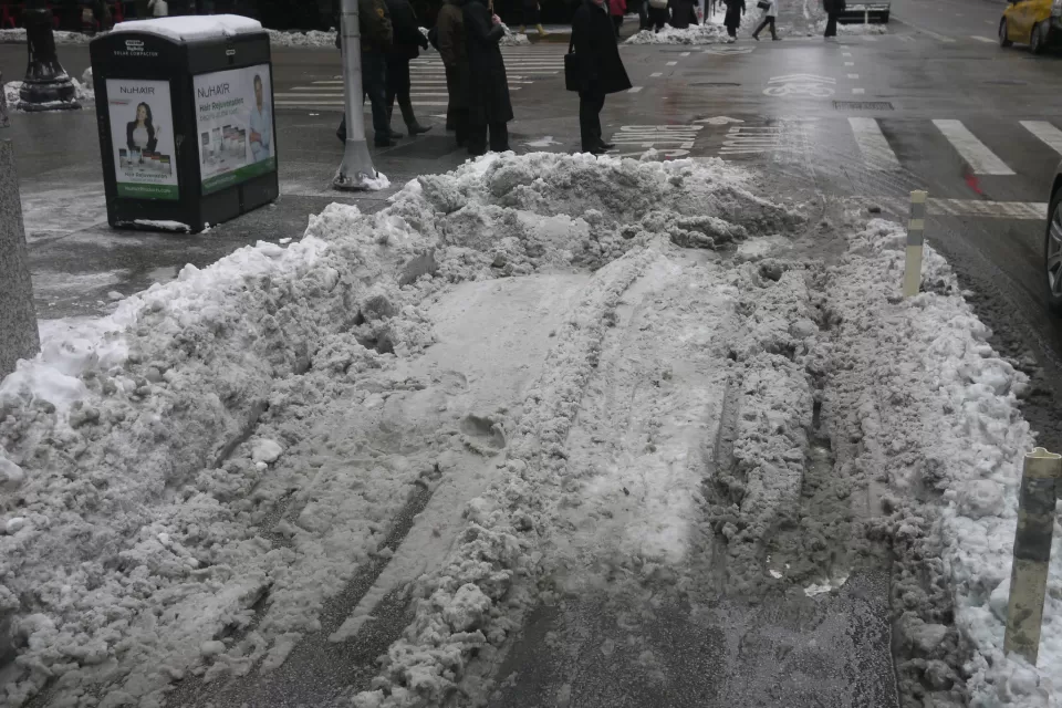 Snow in Bike Lane